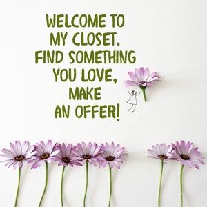 Welcome to my closet